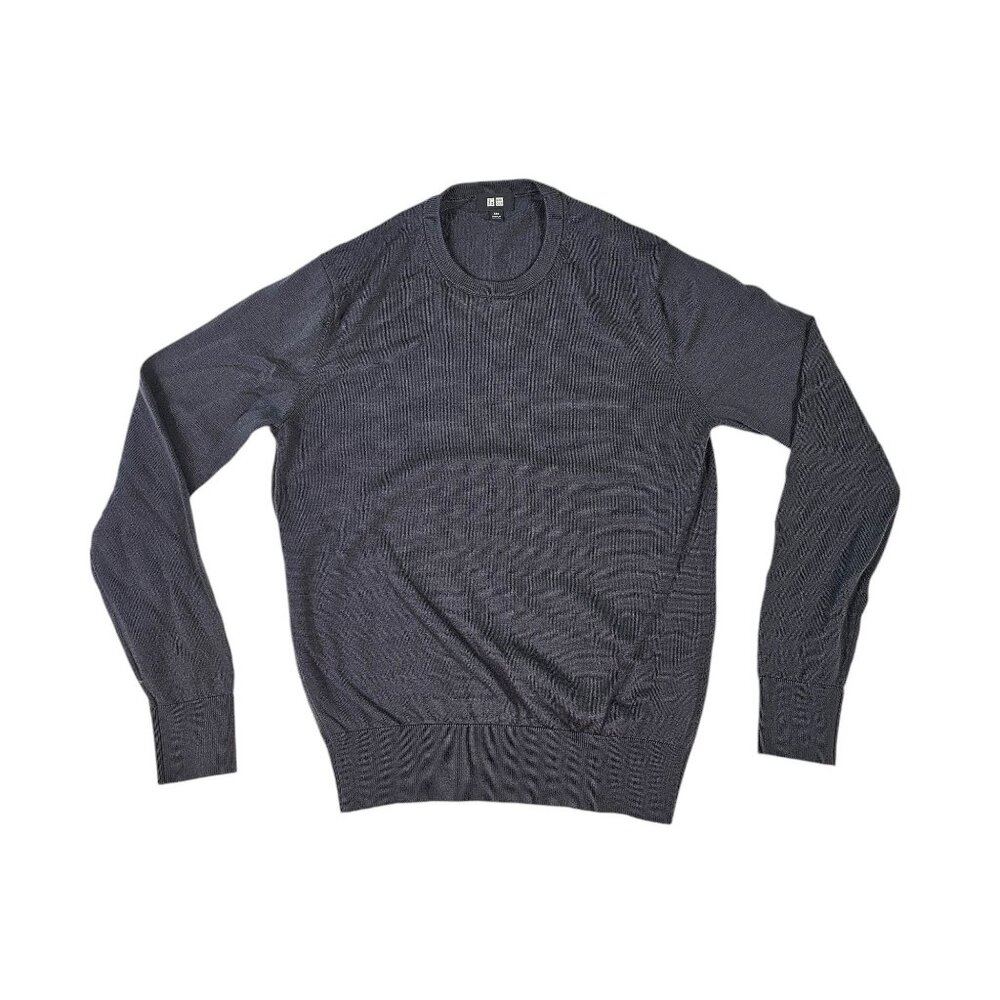Uniqlo Crew Neck Sweater XXS Gray Wool Long-sleeve